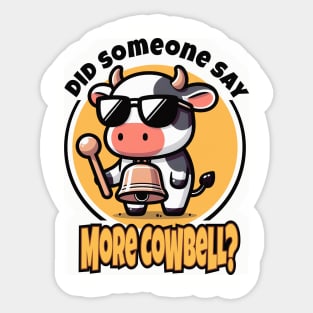 More Cowbell Graphic Tee | Udderly Musical Comic Sticker